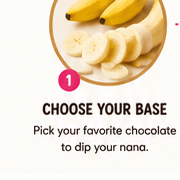 Fresh bananas ready to dip