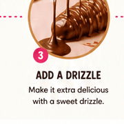 Chocolate drizzle on a banana